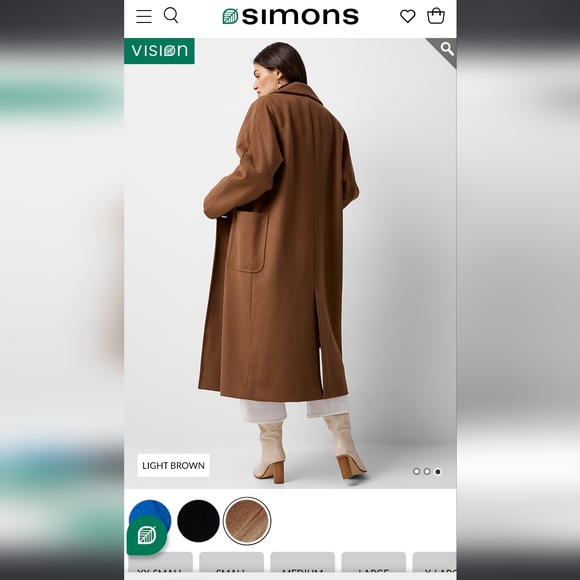 Simons Oversized Recycled Wool Overcoat - Picture 2 of 7